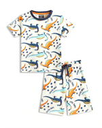 Dino World Boys Shorts Set for kids ages 1-7 — front view | A Tiny Bee