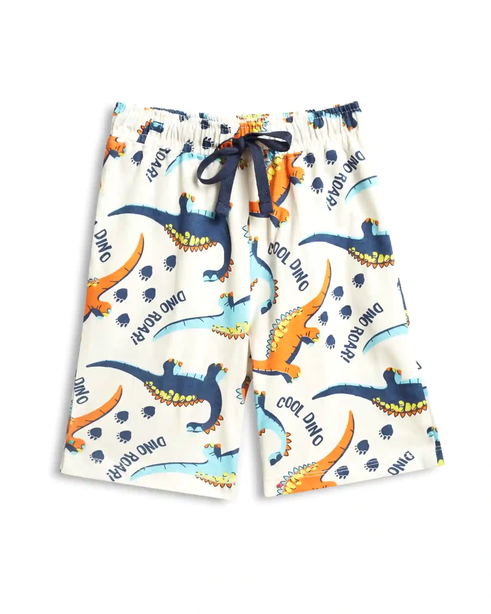 Dino World Boys Shorts Set styled on child — A Tiny Bee kidswear