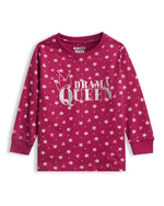 Drama Queen Girls Pajama Set Shorts Set print detail — kids 1-7y | A Tiny Bee