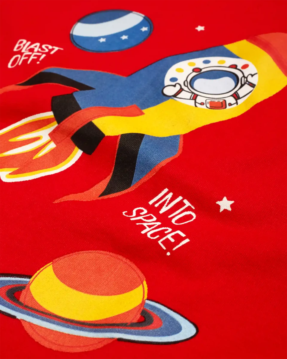 Explorer Boys Pajama Set Shorts Set print detail — kids 1-7y | A Tiny Bee