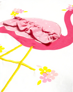 Flamingo Fun Girls Pajama Set Shorts Set unisex kidswear — back view | A Tiny Bee