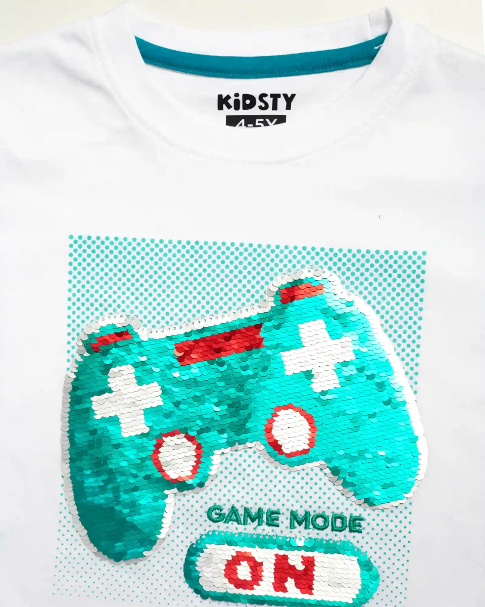 Game On Boys Shorts Set side view — unisex kids 1-7y | A Tiny Bee