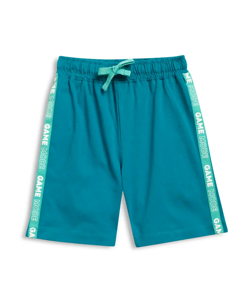 Game On Boys Shorts Set fabric and fit close-up | A Tiny Bee