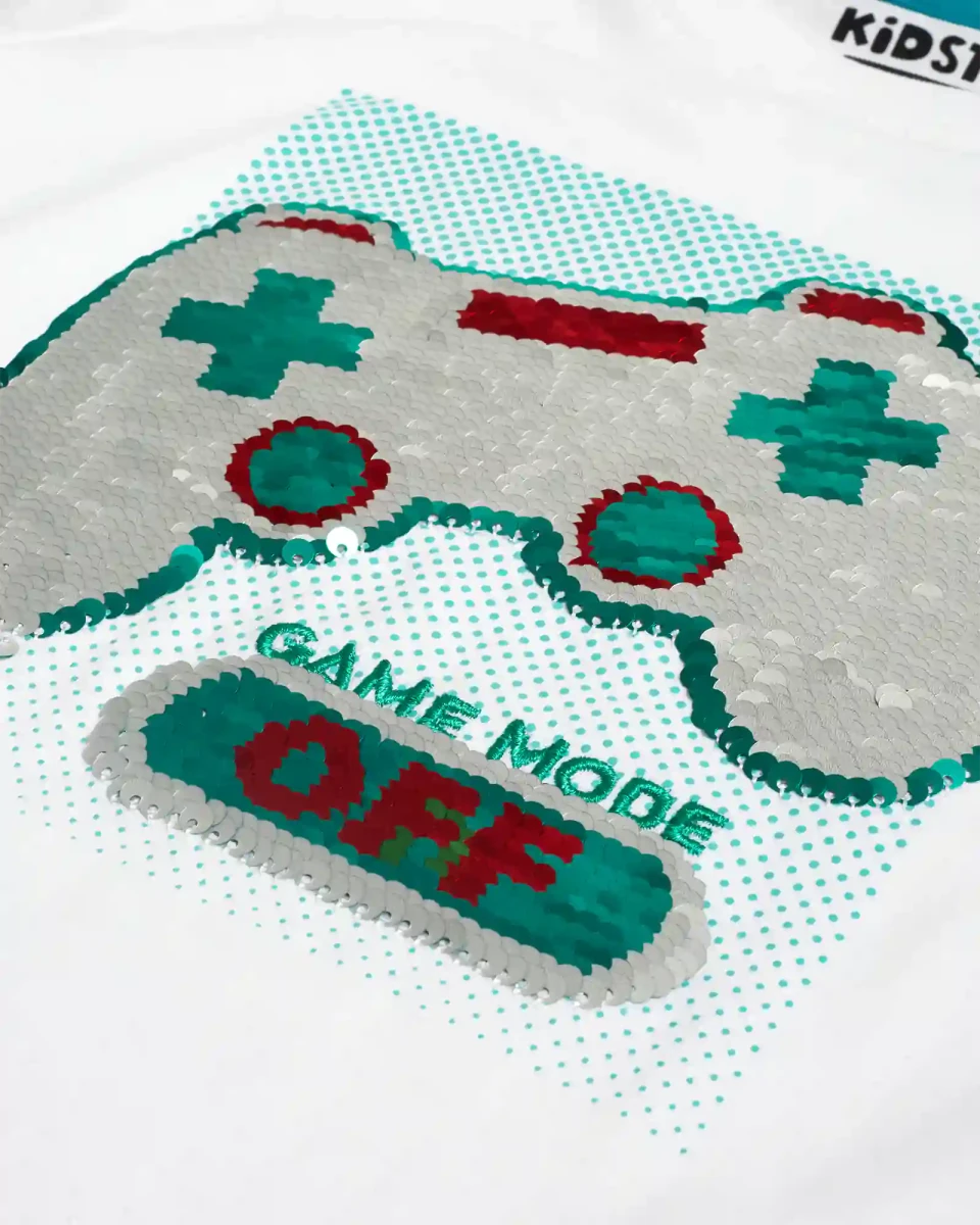 Game On Boys Shorts Set print detail — kids 1-7y | A Tiny Bee