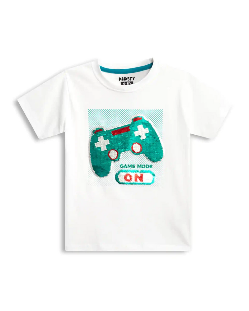 Game On Boys Shorts Set styled on child — A Tiny Bee kidswear
