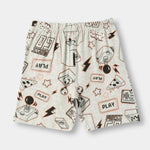 Game On Shorts Set print detail — kids 1-7y | A Tiny Bee