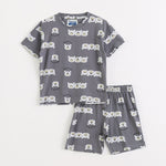 Happy Bear Shorts Set for kids ages 1-7 — front view | A Tiny Bee