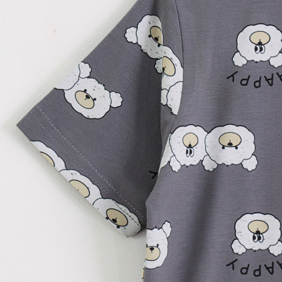 Happy Bear Shorts Set side view — unisex kids 1-7y | A Tiny Bee