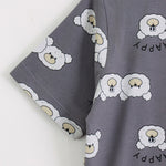 Happy Bear Shorts Set side view — unisex kids 1-7y | A Tiny Bee