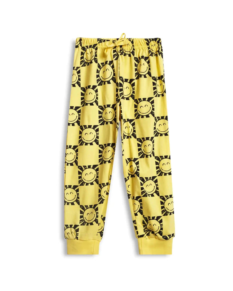 Happy Vibes Pajama Set styled on child — A Tiny Bee kidswear