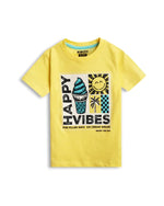 Happy Vibes Pajama Set print detail — kids 1-7y | A Tiny Bee