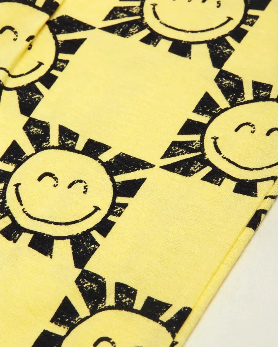 Happy Vibes Pajama Set side view — unisex kids 1-7y | A Tiny Bee