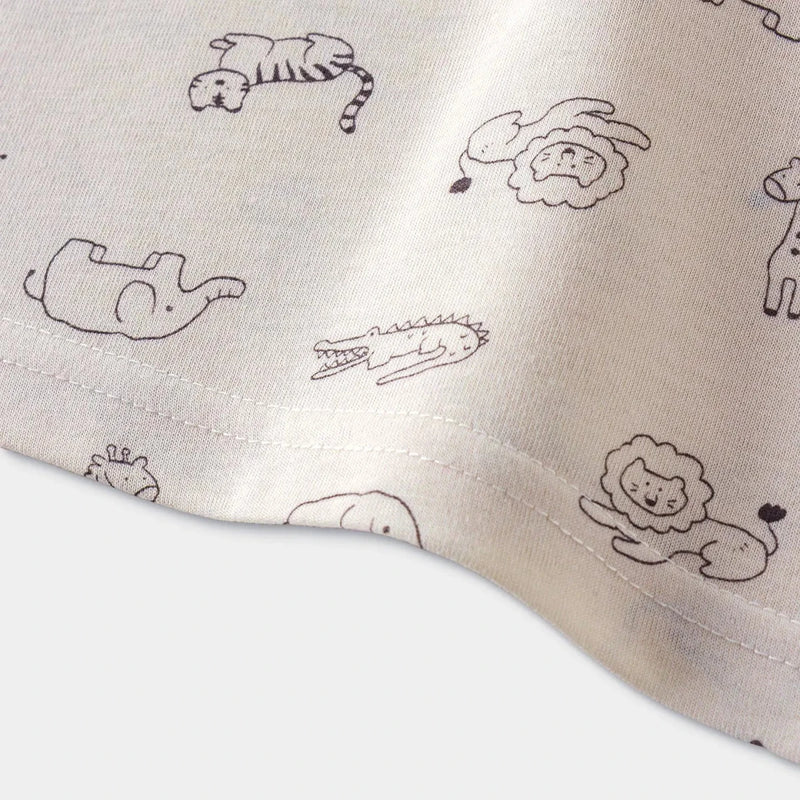Jungle Love Shorts Set fabric and fit close-up | A Tiny Bee