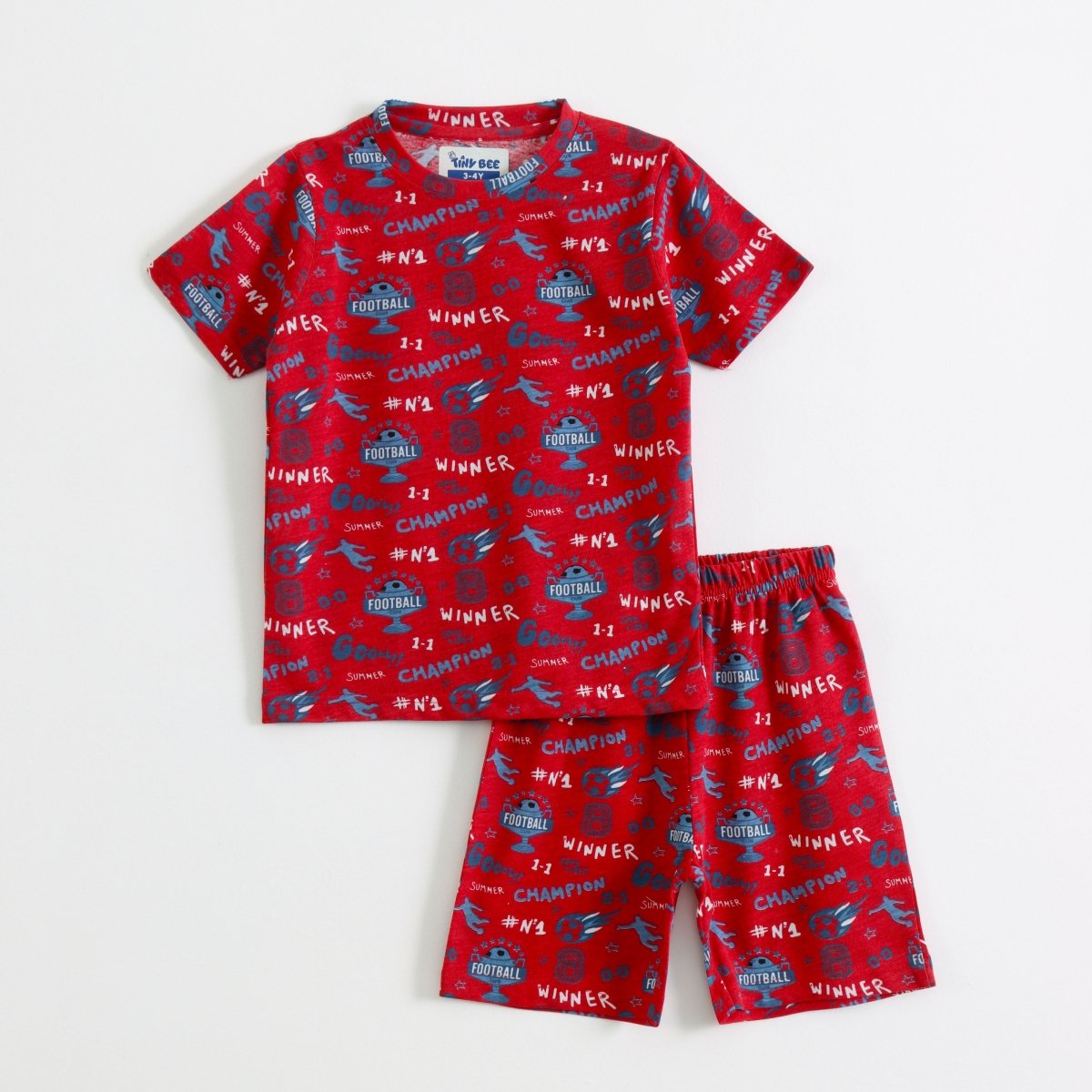 Little Champion Shorts Set for kids ages 1-7 — front view | A Tiny Bee
