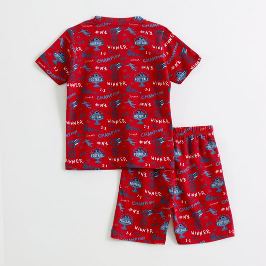 Little Champion Shorts Set unisex kidswear — back view | A Tiny Bee