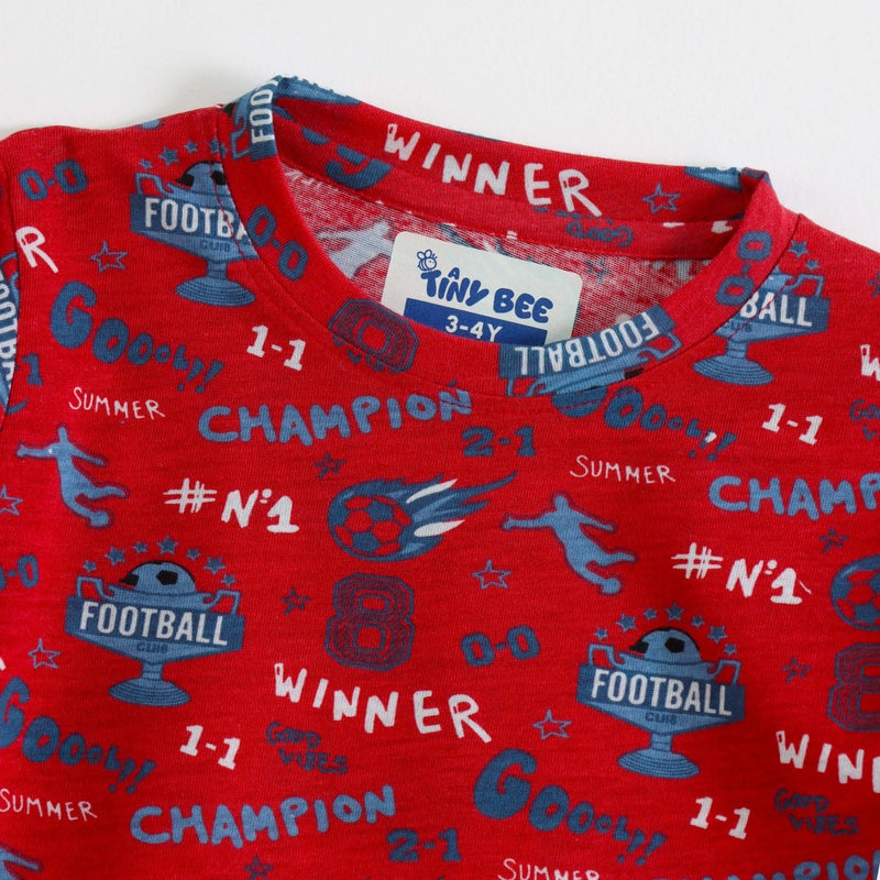 Little Champion Shorts Set fabric and fit close-up | A Tiny Bee