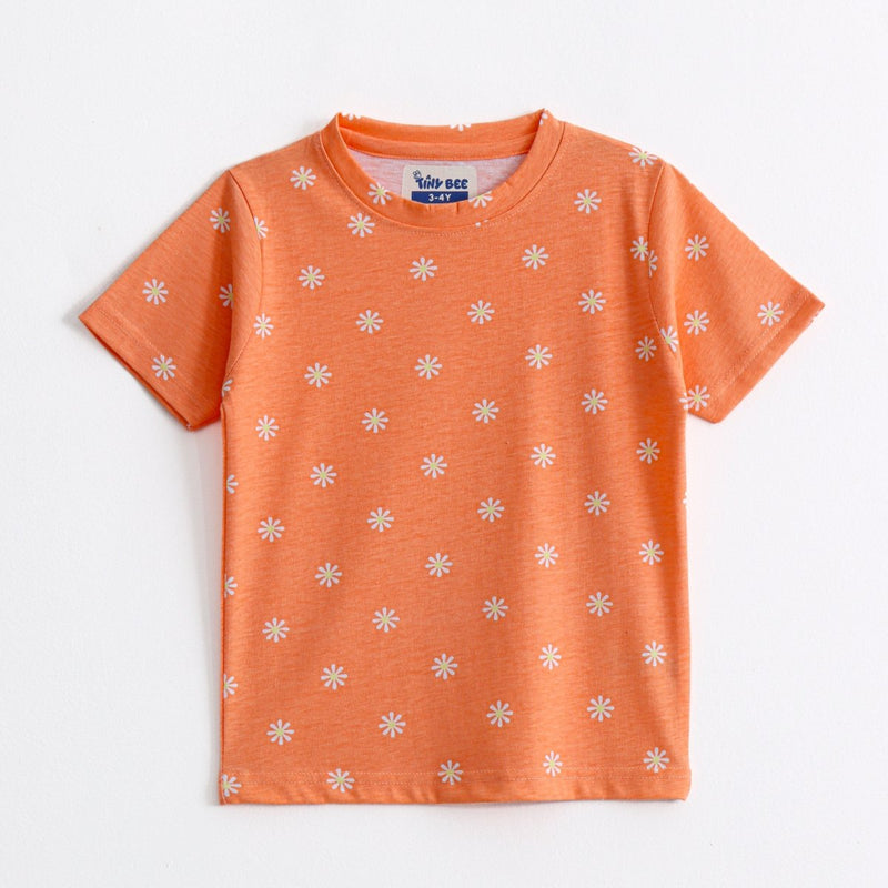 Little Daisy Shorts Set print detail — kids 1-7y | A Tiny Bee