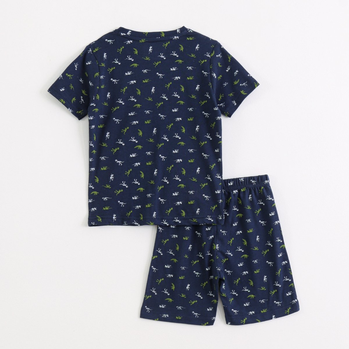 Little Dino Shorts Set unisex kidswear — back view | A Tiny Bee