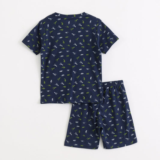 Little Dino Shorts Set unisex kidswear — back view | A Tiny Bee