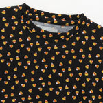Midnight Candy Shorts Set fabric and fit close-up | A Tiny Bee