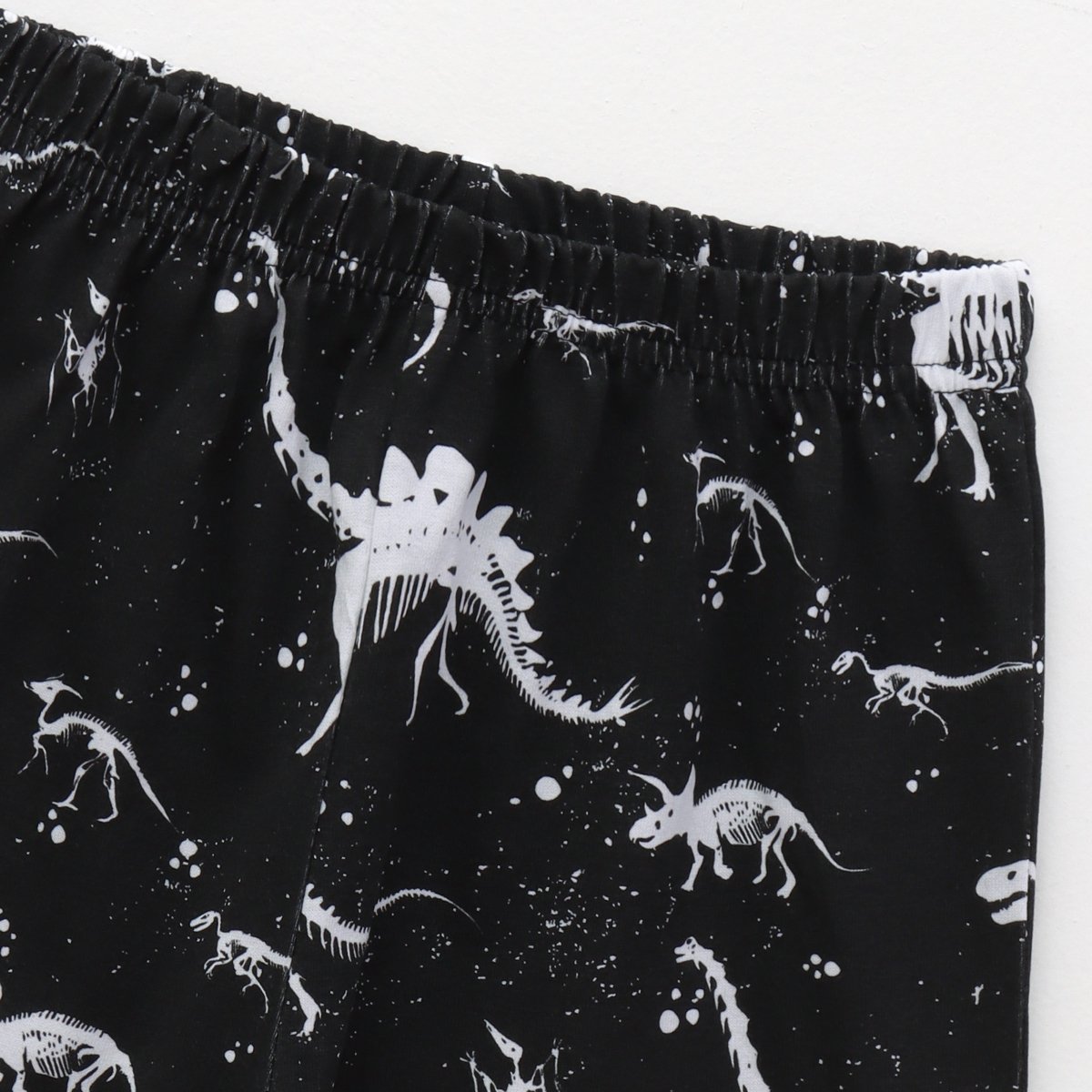 Midnight Dino Shorts Set side view — unisex kids 1-7y | A Tiny Bee