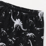 Midnight Dino Shorts Set side view — unisex kids 1-7y | A Tiny Bee