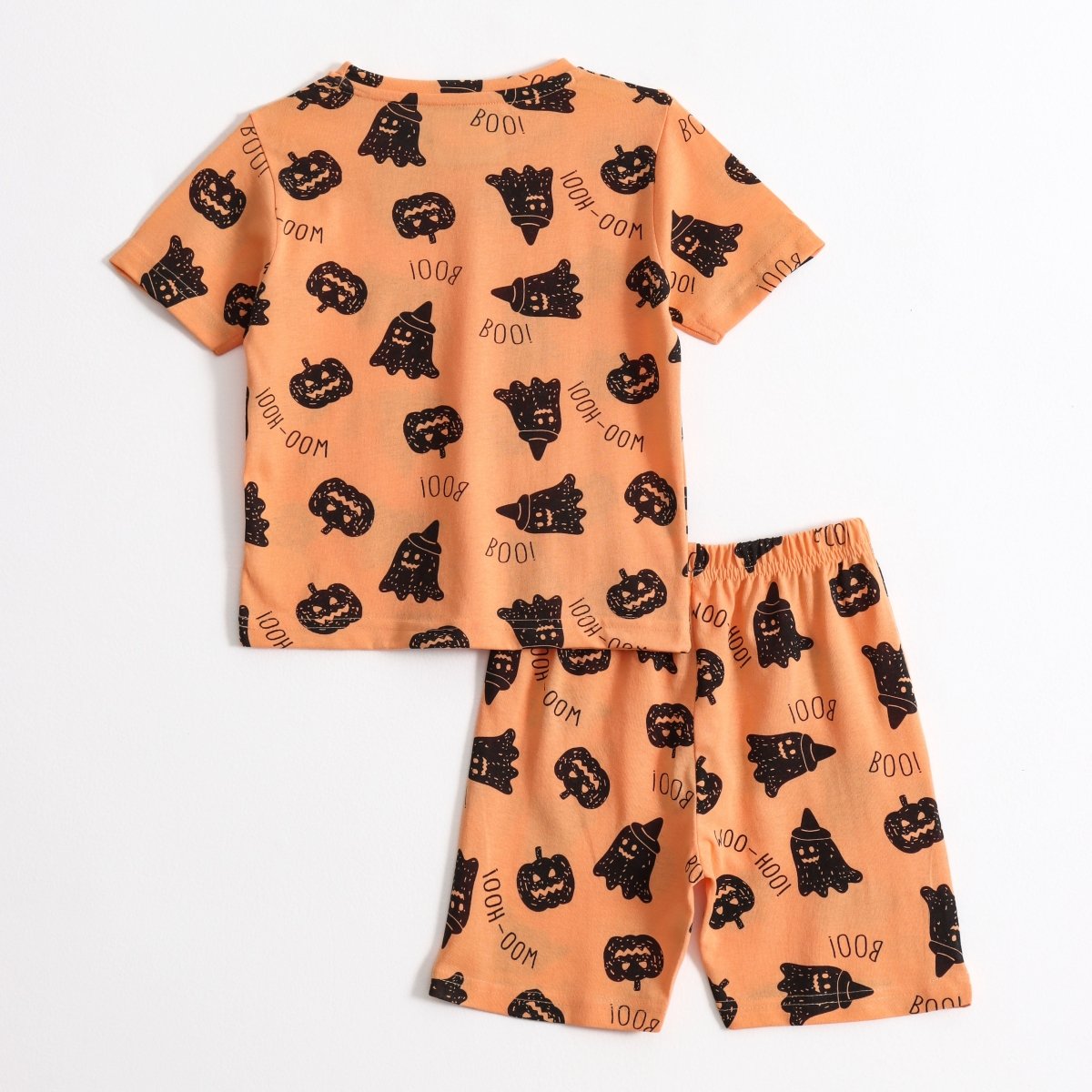 Monster Truck Shorts Set unisex kids shorts set — back flatlay | A Tiny Bee