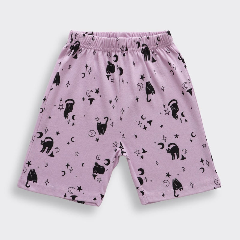 Moonlight Meow Shorts Set (Unisex) - A Tiny Bee