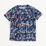 Neon Scribble Shorts Set short-sleeve T-shirt — front view | A Tiny Bee