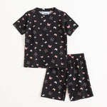 Night Butterfly Shorts Set unisex kids shorts set — front flatlay | A Tiny Bee