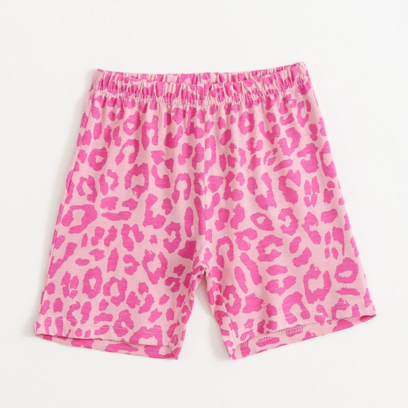 Pink Leopard Shorts Set (Unisex) - A Tiny Bee