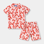 Pink Rose Shorts Set for kids ages 1-7 — front view | A Tiny Bee