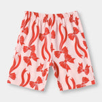 Pink Rose Shorts Set print detail — kids 1-7y | A Tiny Bee