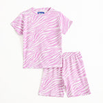 Pink Zebra Shorts Set (Unisex) - A Tiny Bee