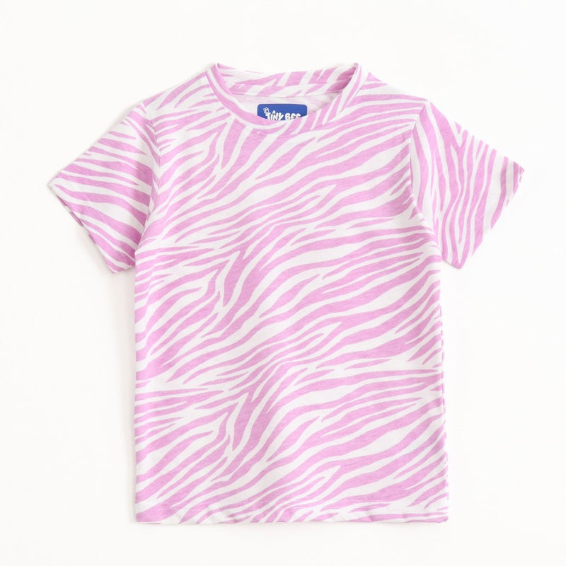 Pink Zebra Shorts Set (Unisex) - A Tiny Bee