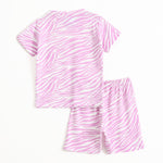 Pink Zebra Shorts Set (Unisex) - A Tiny Bee