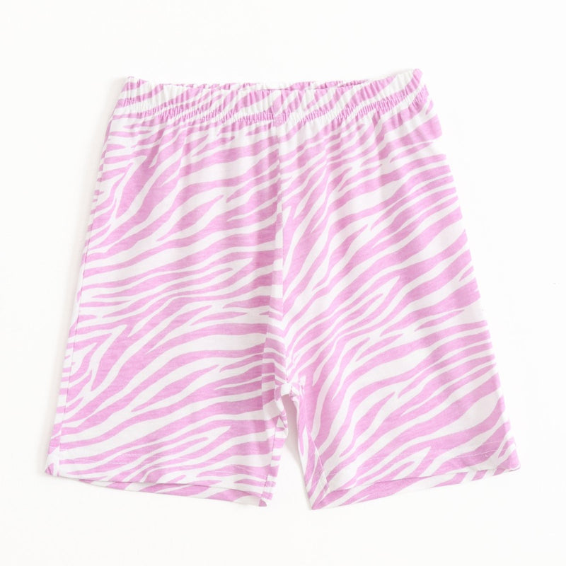Pink Zebra Shorts Set (Unisex) - A Tiny Bee