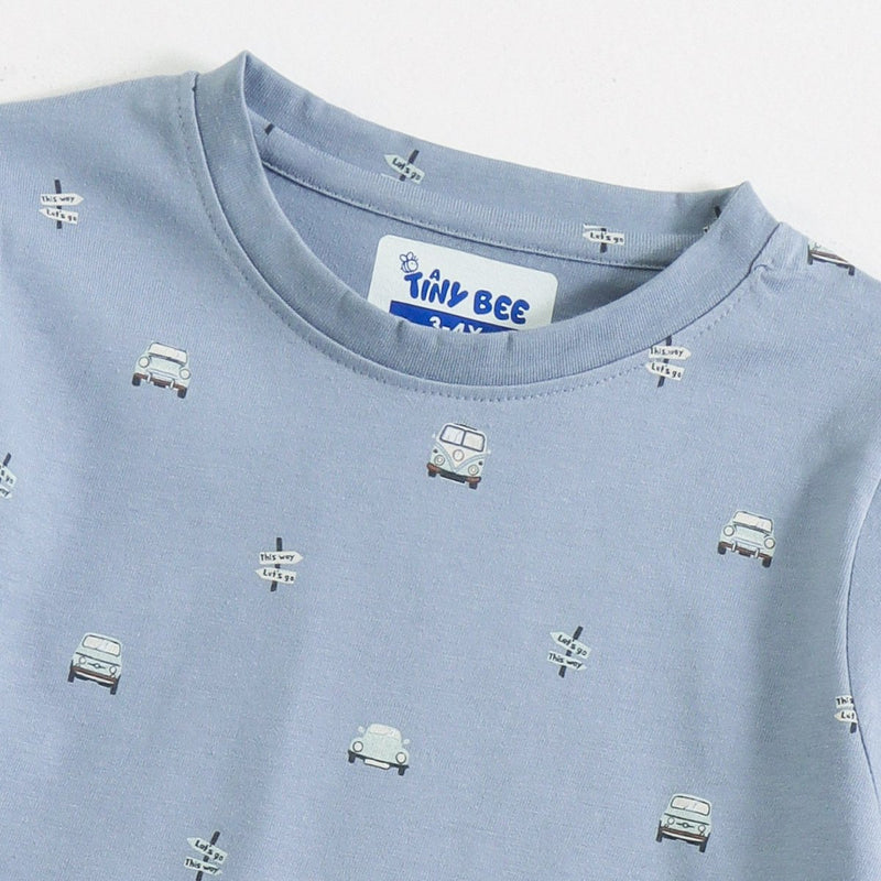 Playtime Cars Shorts Set styled on child — A Tiny Bee kidswear
