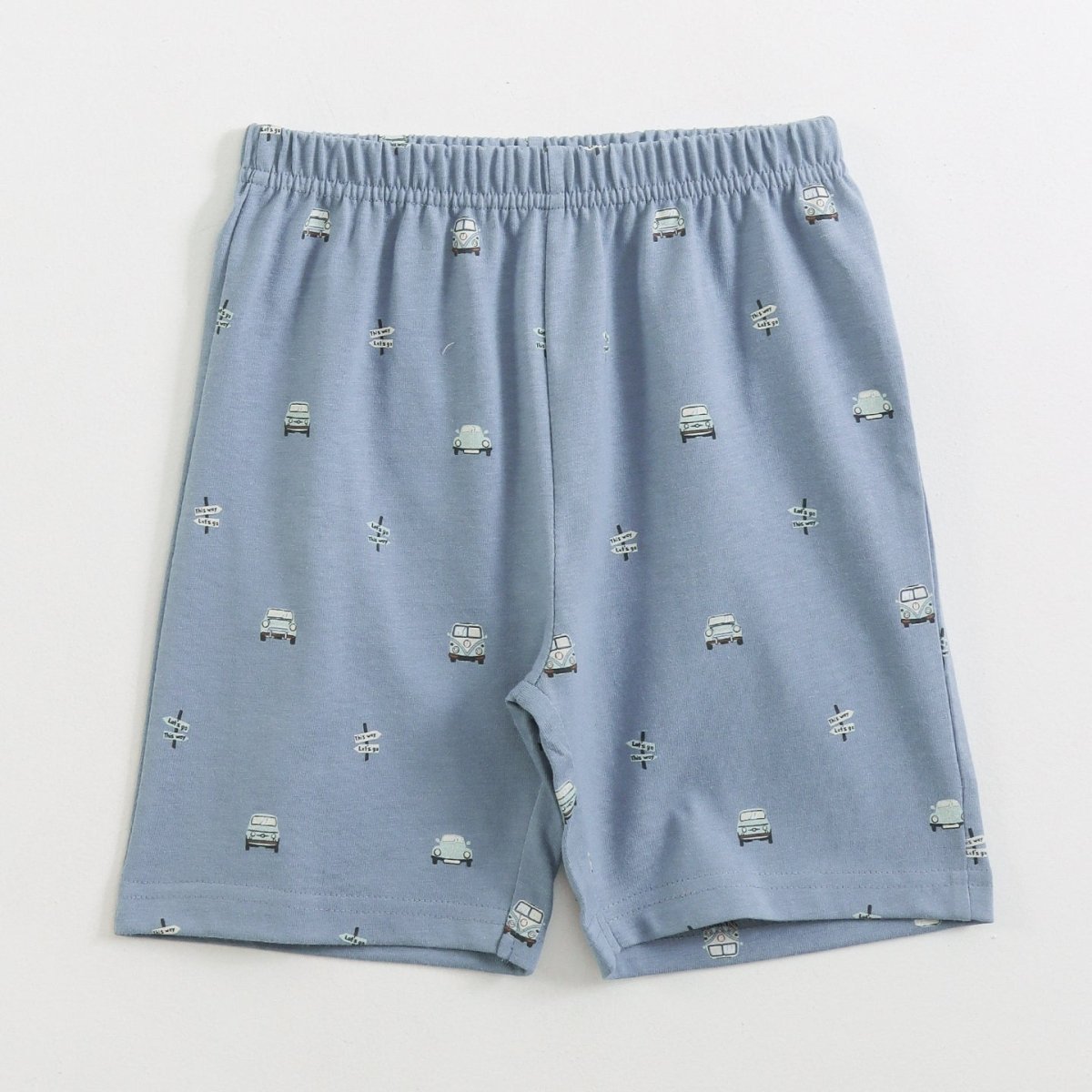 Playtime Cars Shorts Set print detail — kids 1-7y | A Tiny Bee