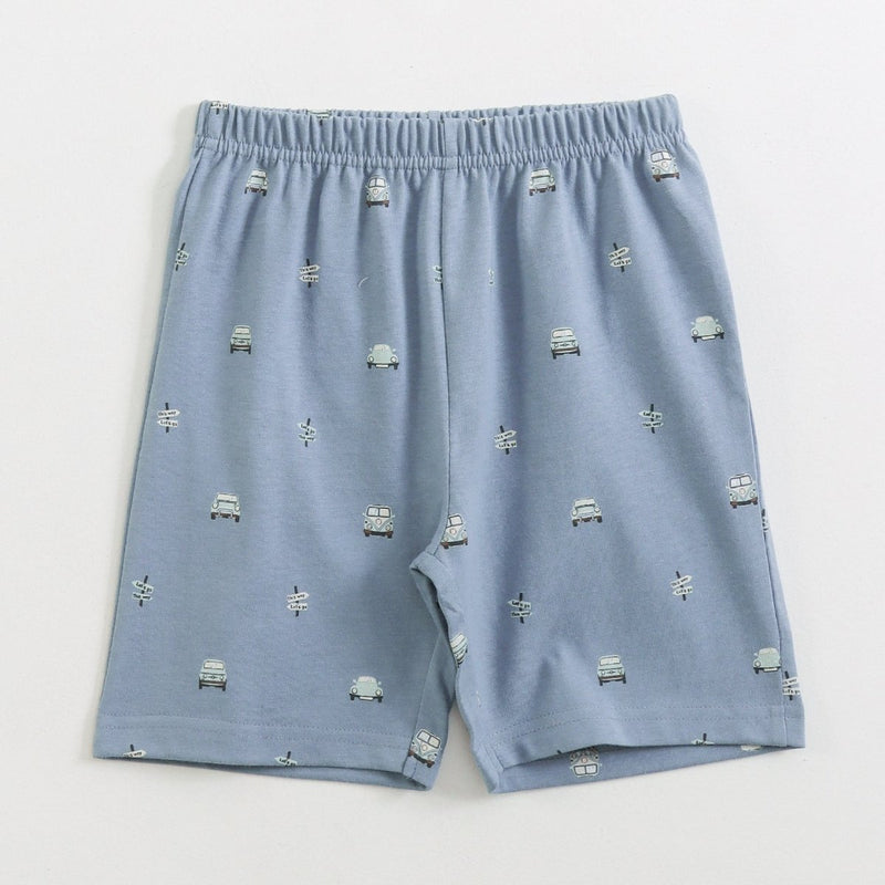 Playtime Cars Shorts Set print detail — kids 1-7y | A Tiny Bee