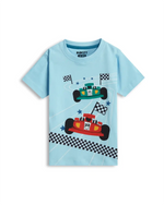 Racing Cars Boys Shorts Set print detail — kids 1-7y | A Tiny Bee