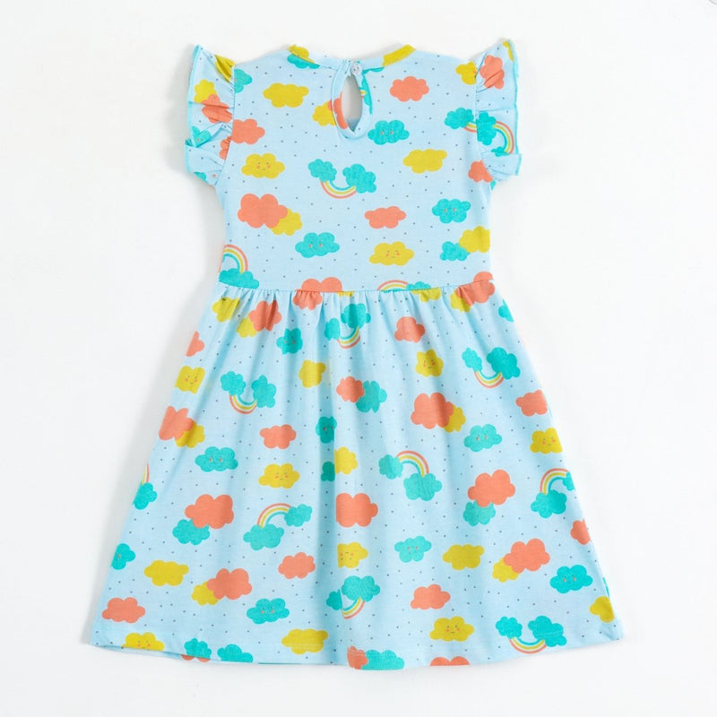 Rainbow Cloud Girls Dress - A Tiny Bee