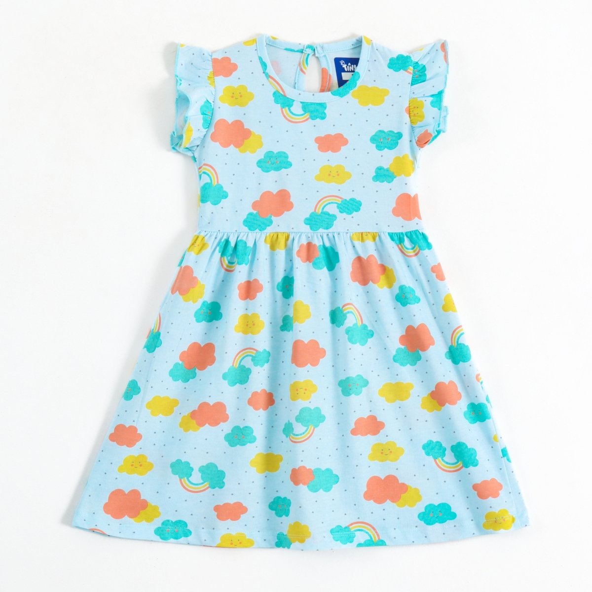 Rainbow Cloud Girls Dress - A Tiny Bee