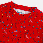 RAWR Print Shorts Set fabric and fit close-up | A Tiny Bee