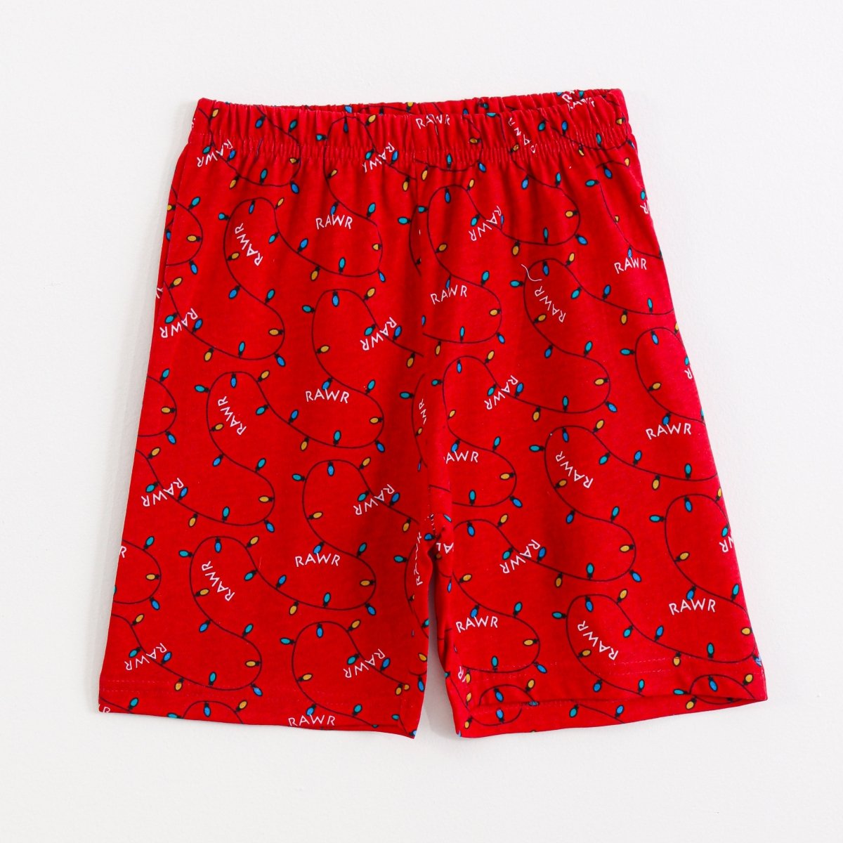 RAWR Print Shorts Set styled on child — A Tiny Bee kidswear