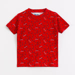 RAWR Print Shorts Set print detail — kids 1-7y | A Tiny Bee