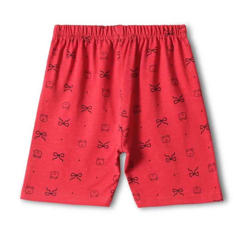 Red Dear Shorts Set color detail | A Tiny Bee kidswear