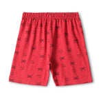 Red Dear Shorts Set print detail — kids 1-7y | A Tiny Bee