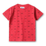 Red Dear Shorts Set unisex kidswear — back view | A Tiny Bee