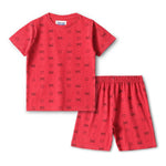 Red Dear Shorts Set for kids ages 1-7 — front view | A Tiny Bee